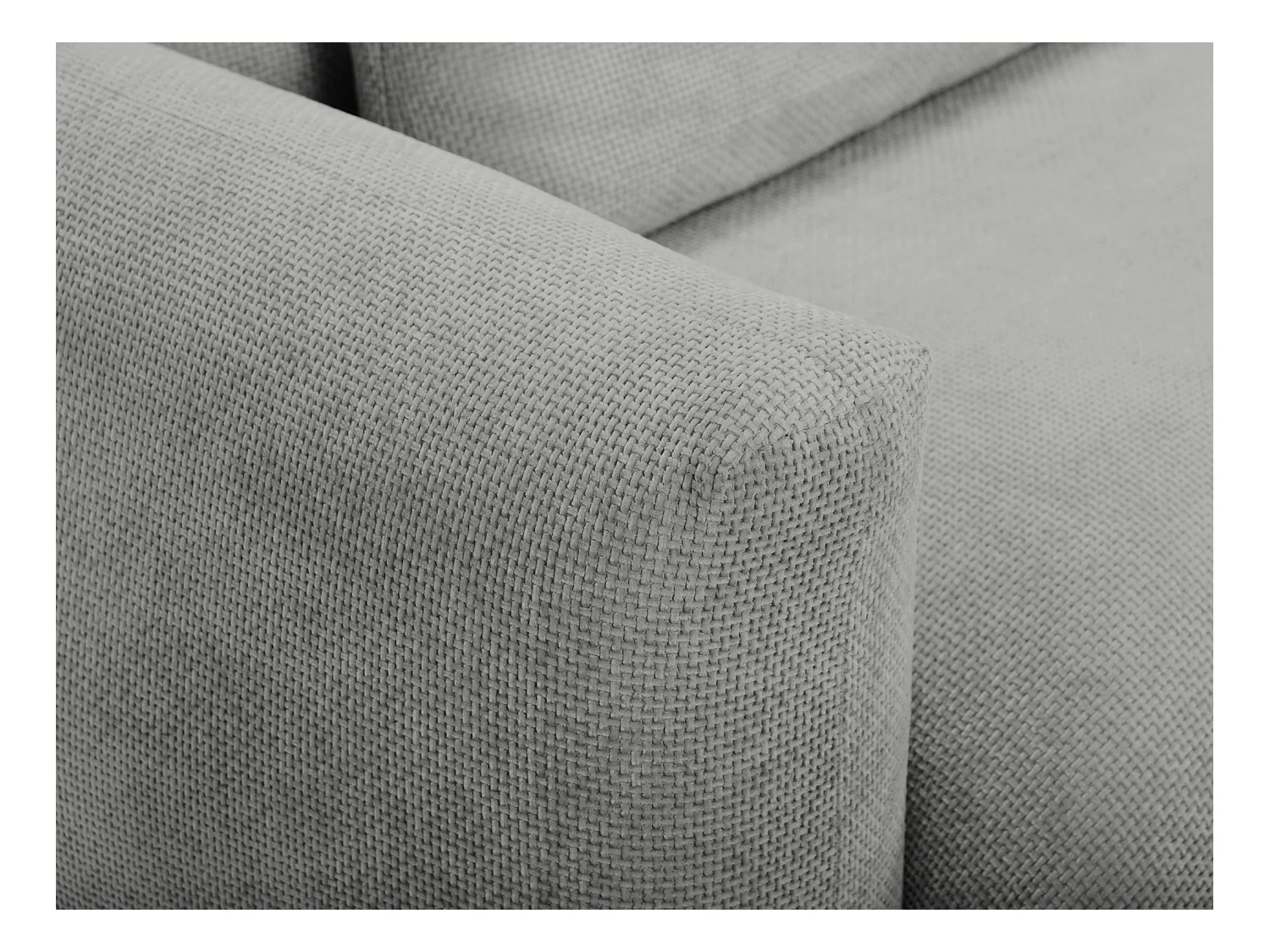 Canapé 3 places en tissu chenille - gris clair - MIKI