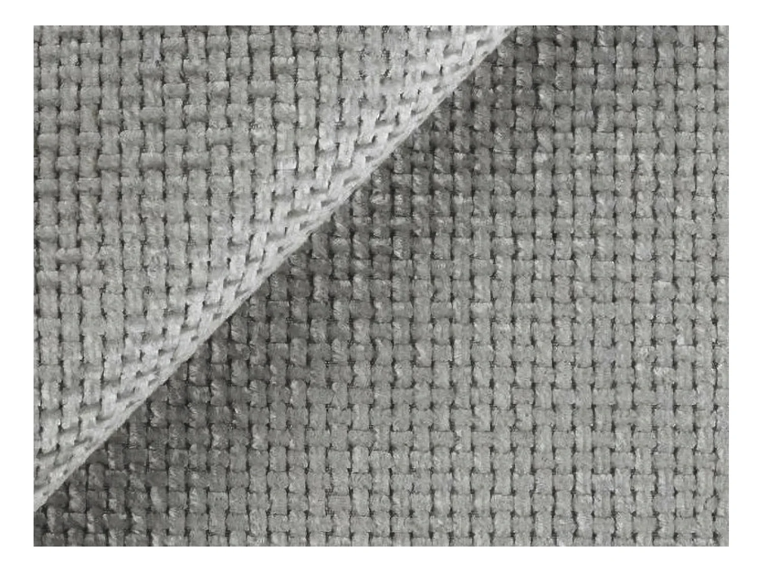 Canapé 3 places en tissu chenille - gris clair - MIKI