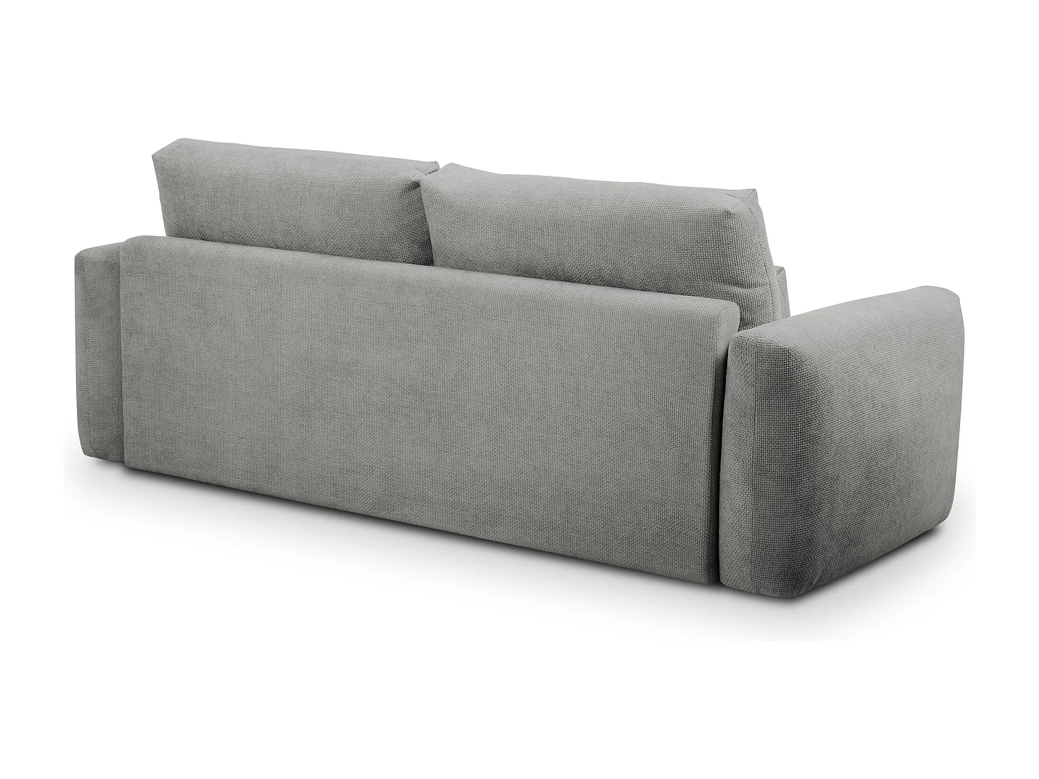 Canapé 3 places en tissu chenille - gris clair - MIKI