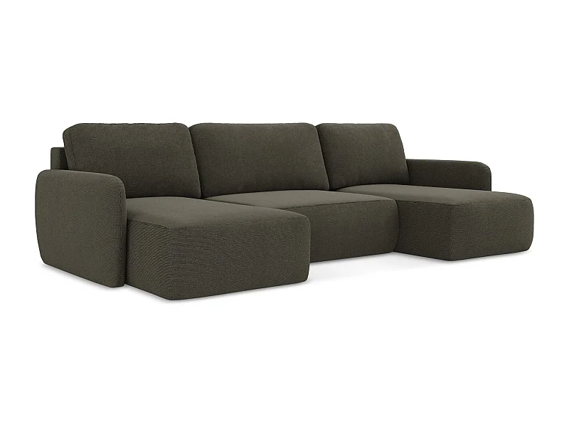 Sofa panoramiczna z funkcją spania - z tkaniny strukturalnej - kreci - LILO