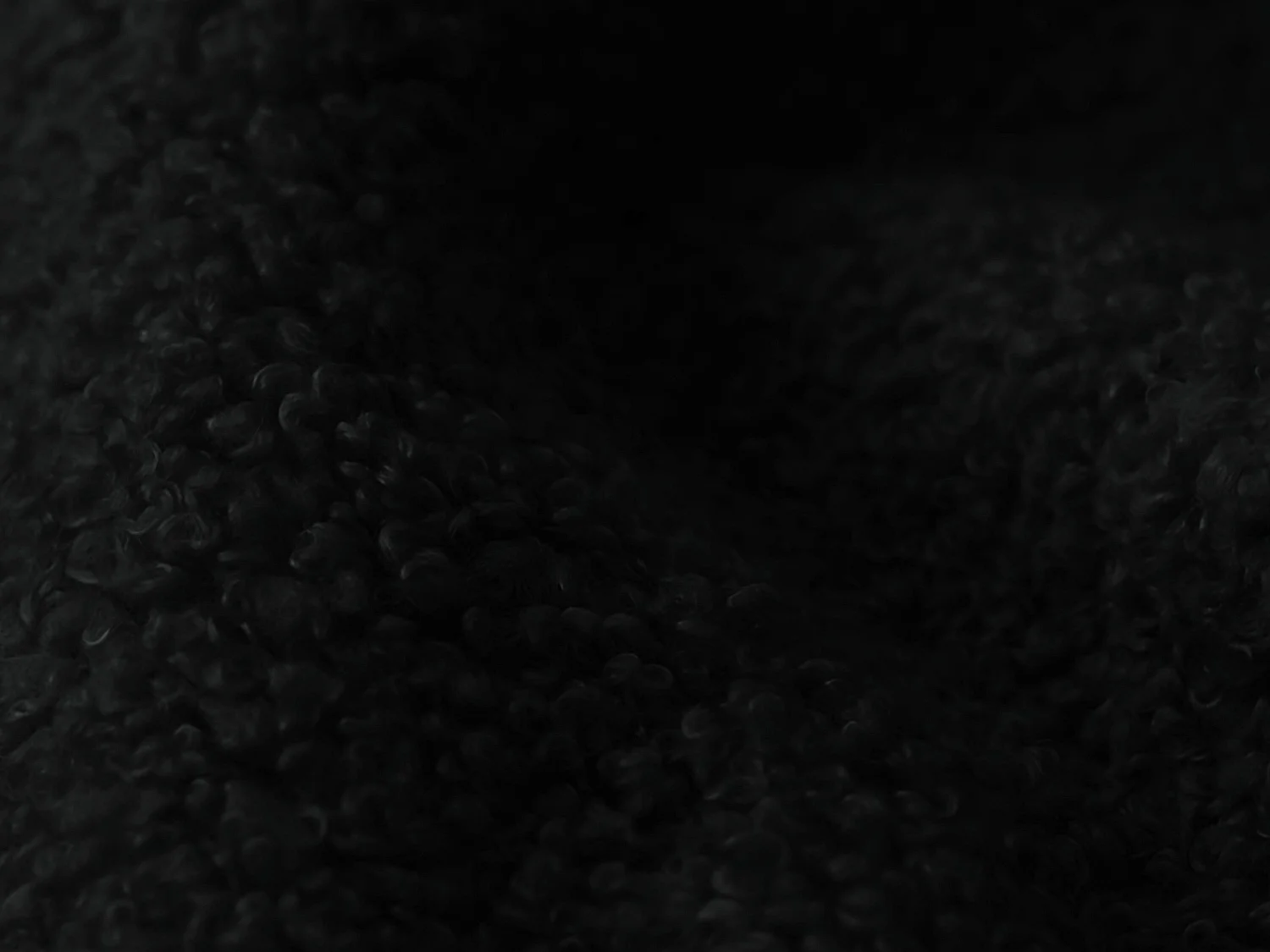 Canapé d’angle 3 places gauche convertible en tissu bouclette - noir - PELE