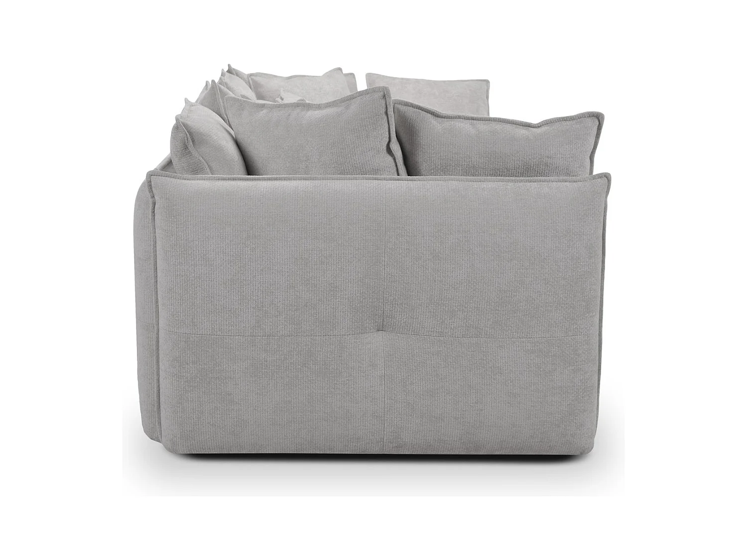 Canapé 3 places en tissu chenille - gris clair - NANA