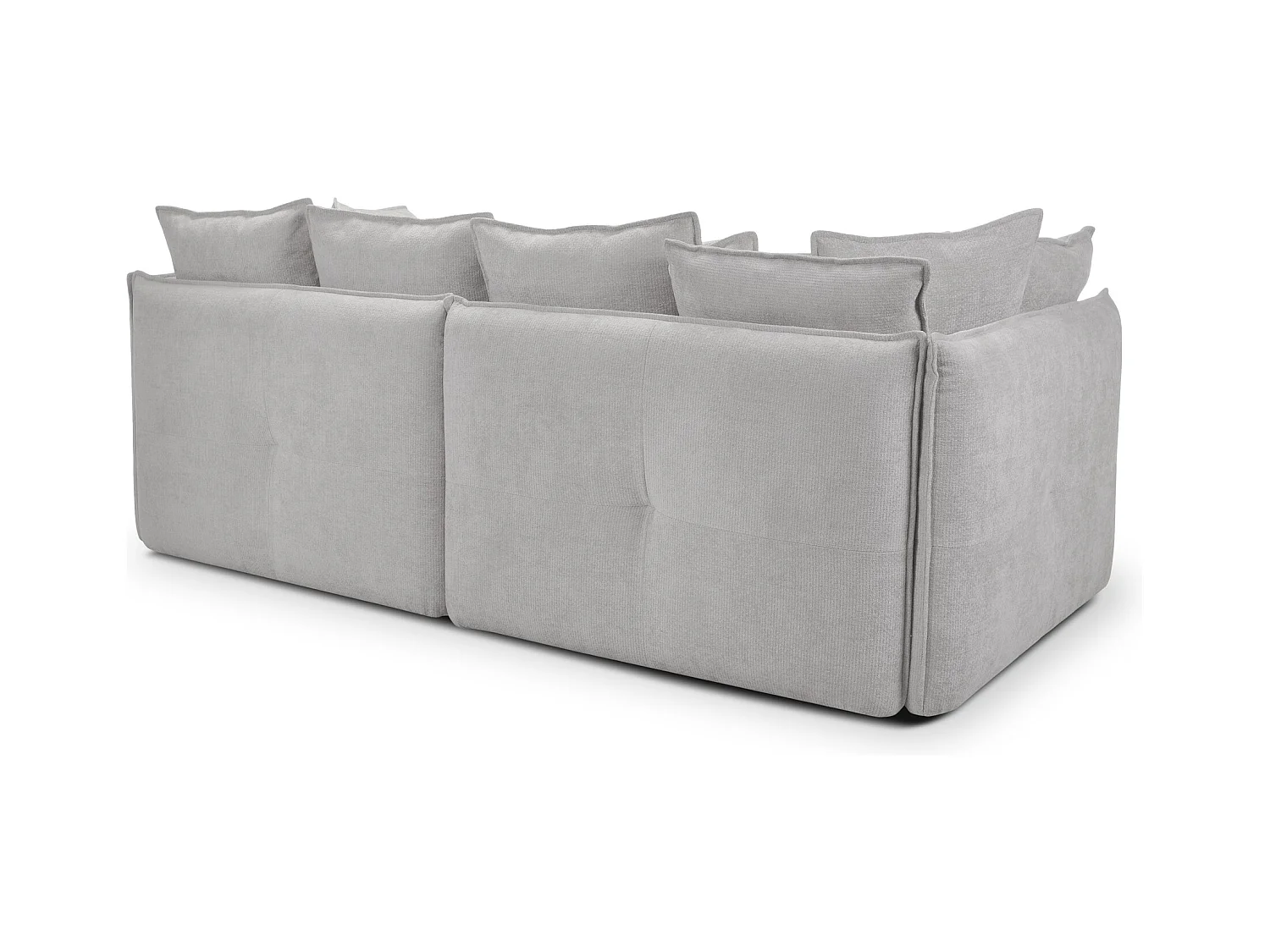 Canapé 3 places en tissu chenille - gris clair - NANA