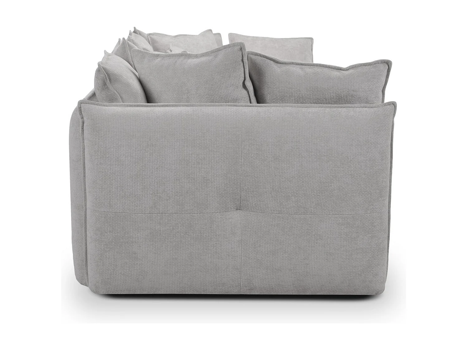 Canapé 3 places en tissu chenille - gris clair - NANA