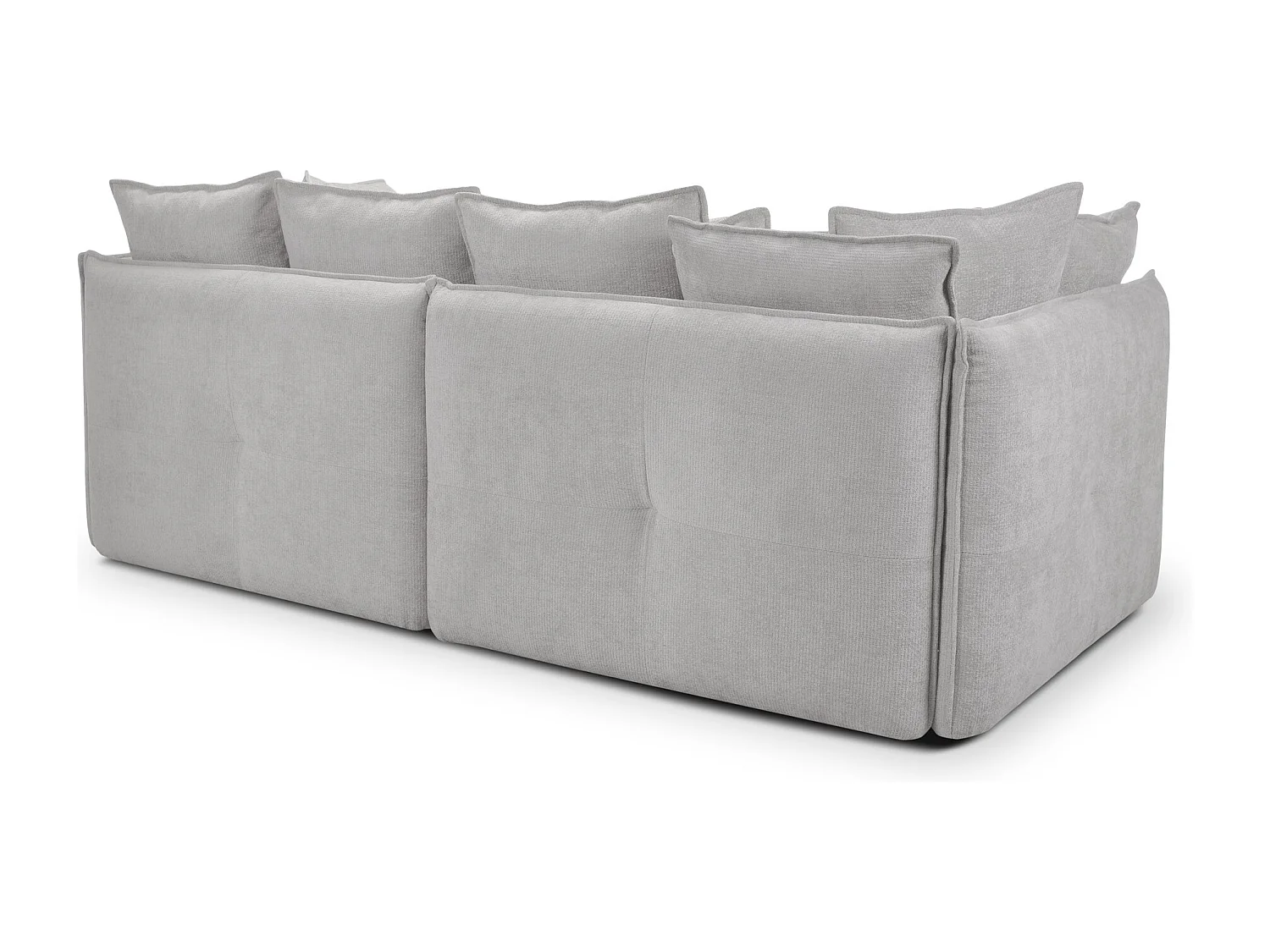 Canapé 3 places en tissu chenille - gris clair - NANA