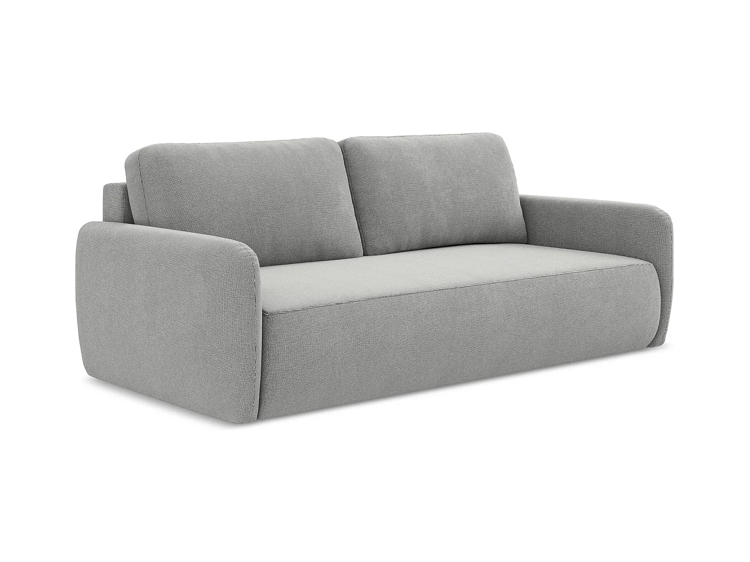 3-Sitzer Sofa mit Schlaffunktion - Strukturstoff - Hellgrau - LILO