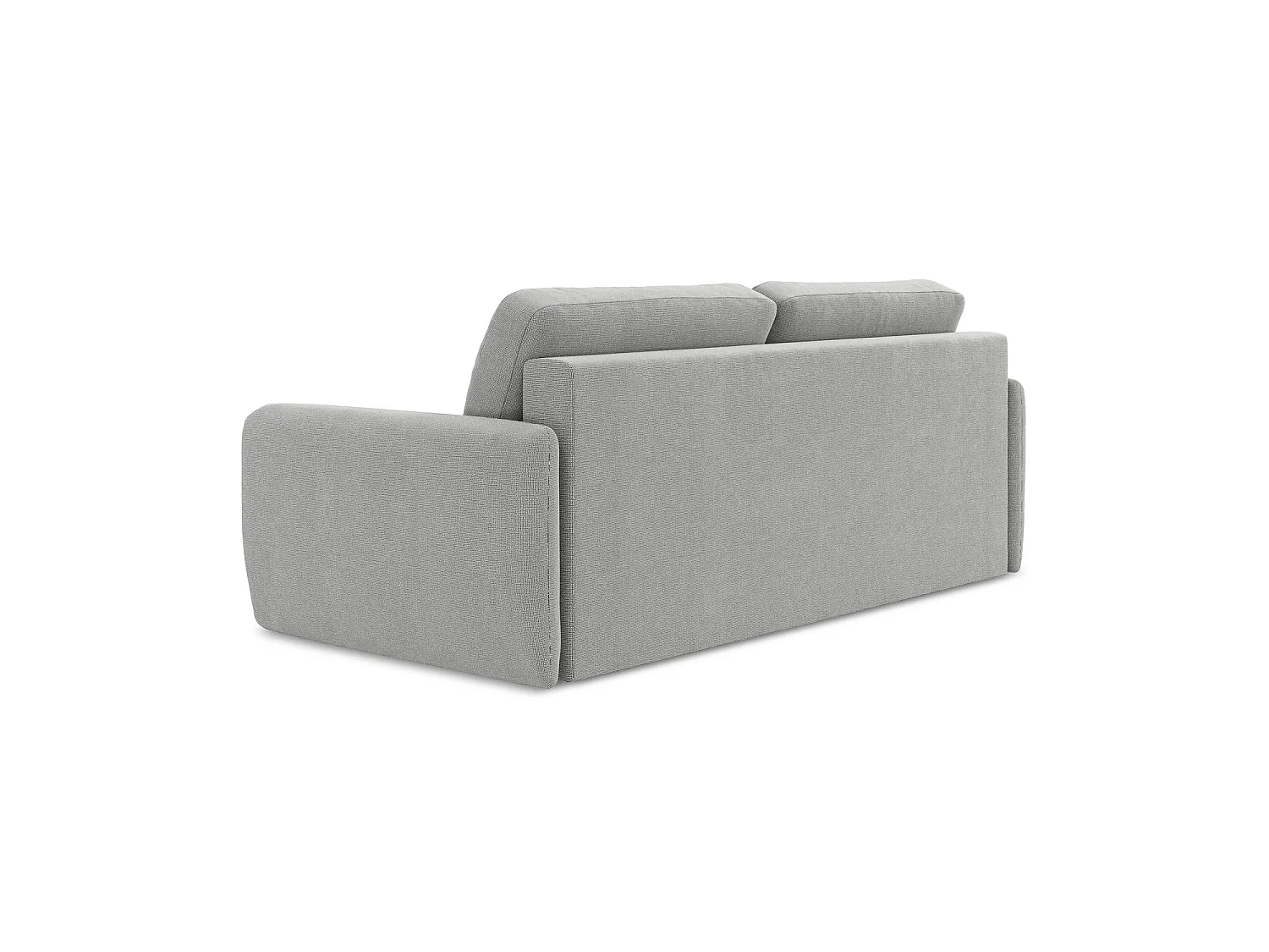 Canapé 3 places convertible en tissu texturé - gris clair - CORLE