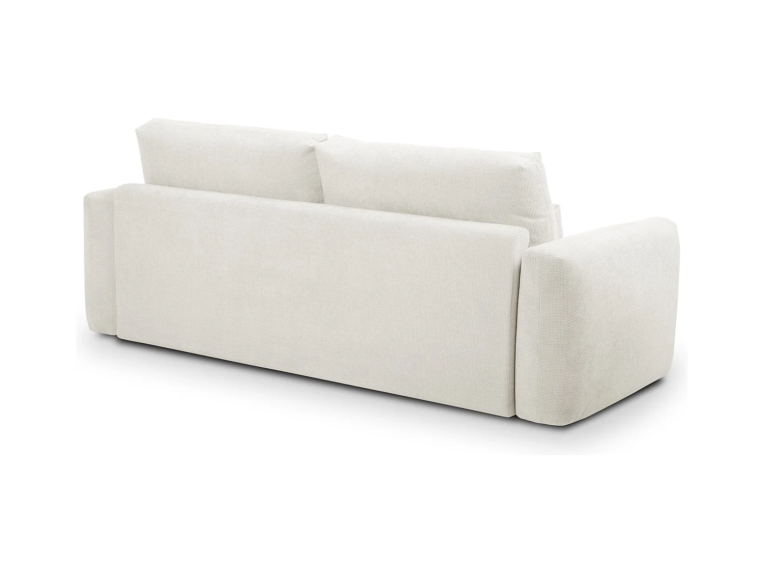 Canapé 3 places en tissu chenille - blanc - MIKI