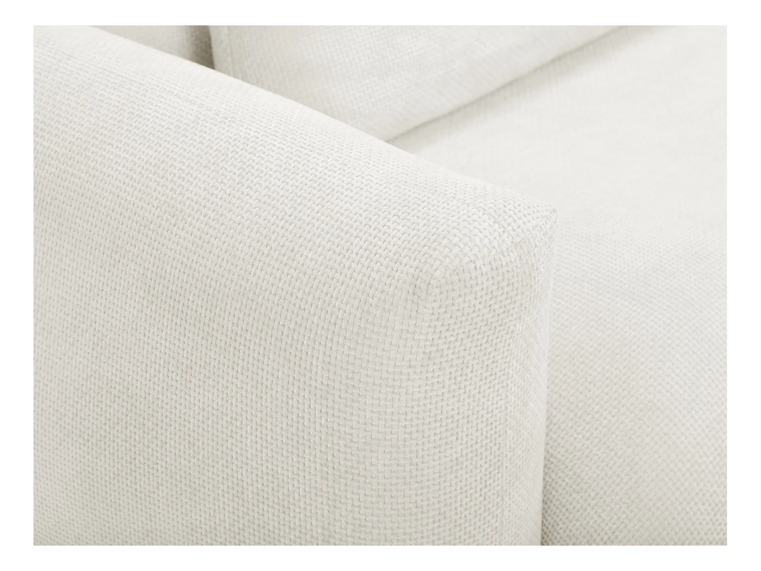 Canapé 3 places en tissu chenille - blanc - MIKI