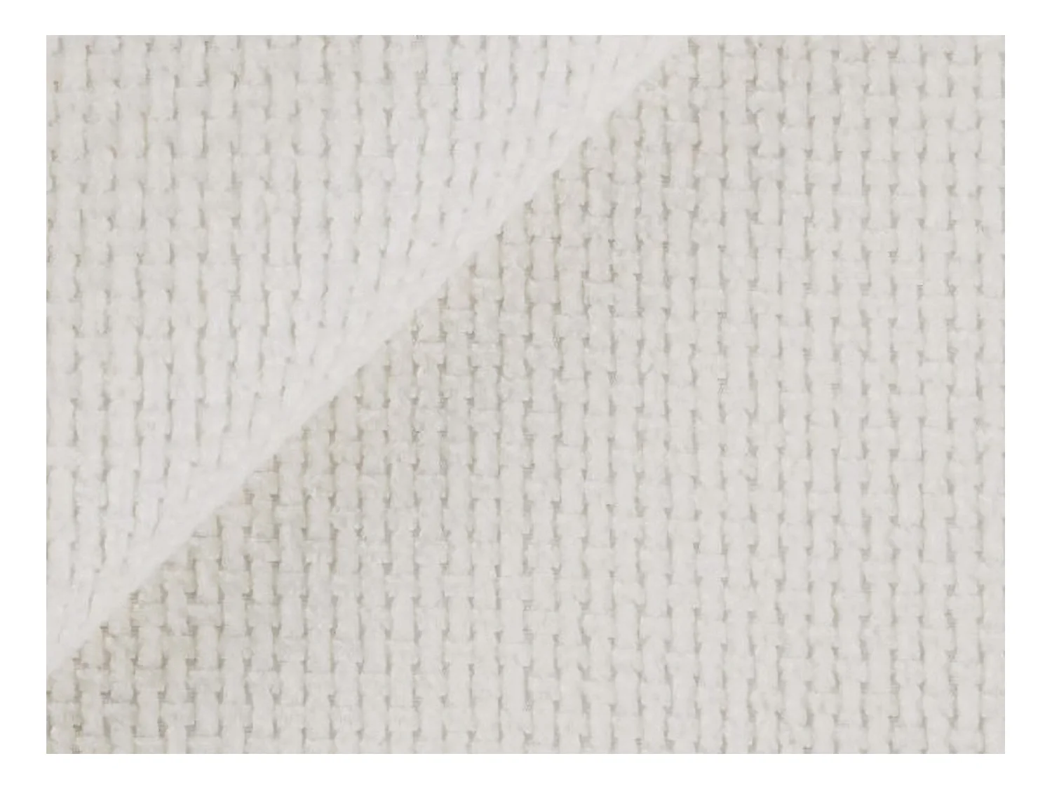 Canapé 3 places en tissu chenille - blanc - MIKI