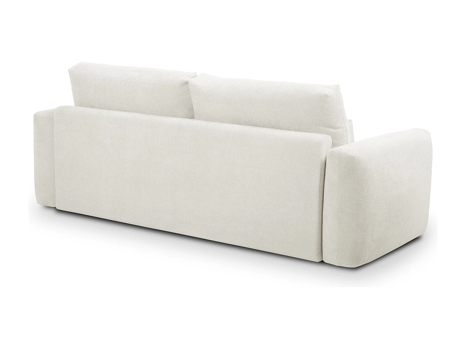 Canapé 3 places en tissu chenille - blanc - MIKI