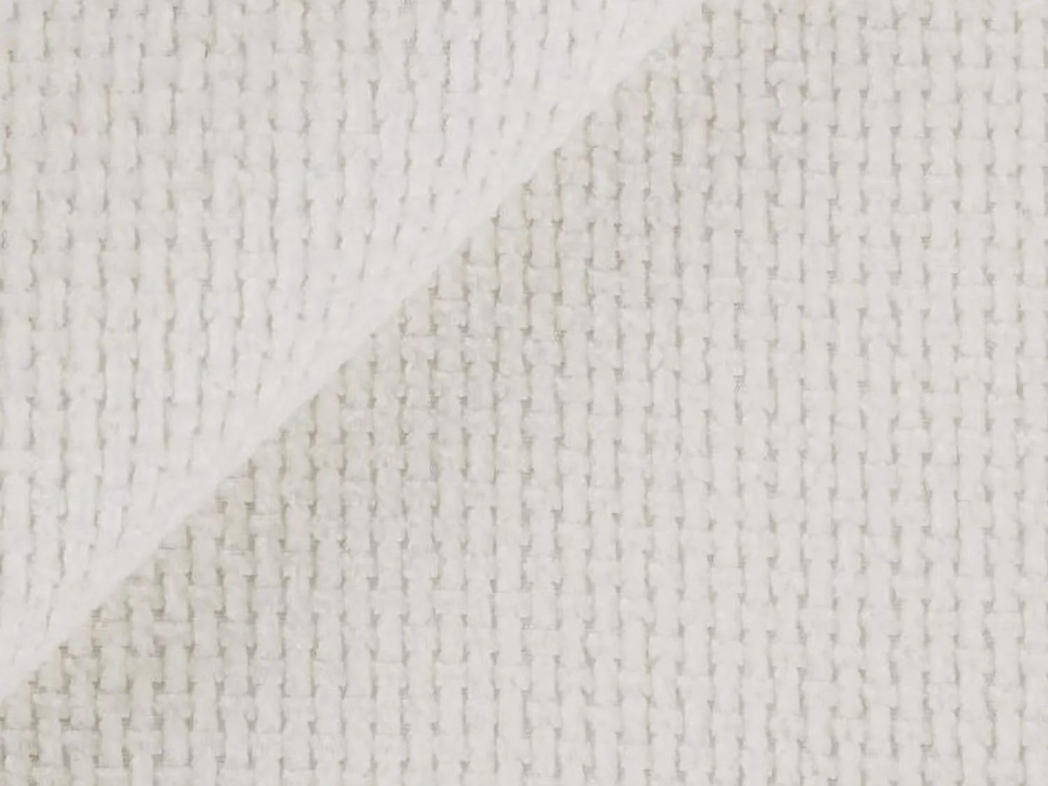 Canapé 3 places en tissu chenille - blanc - MIKI