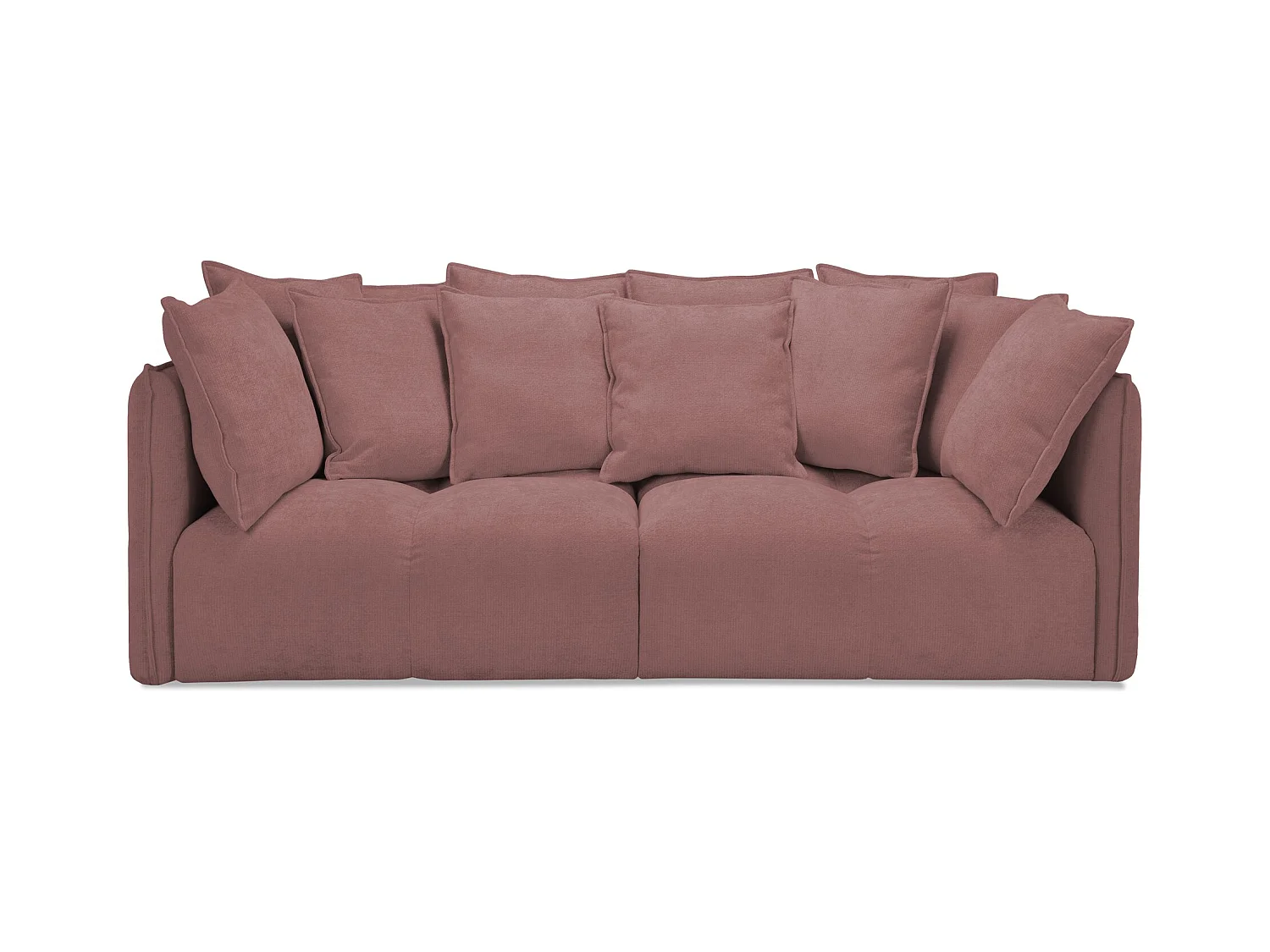 Canapé 3 places en tissu chenille - rose poudré - NANA