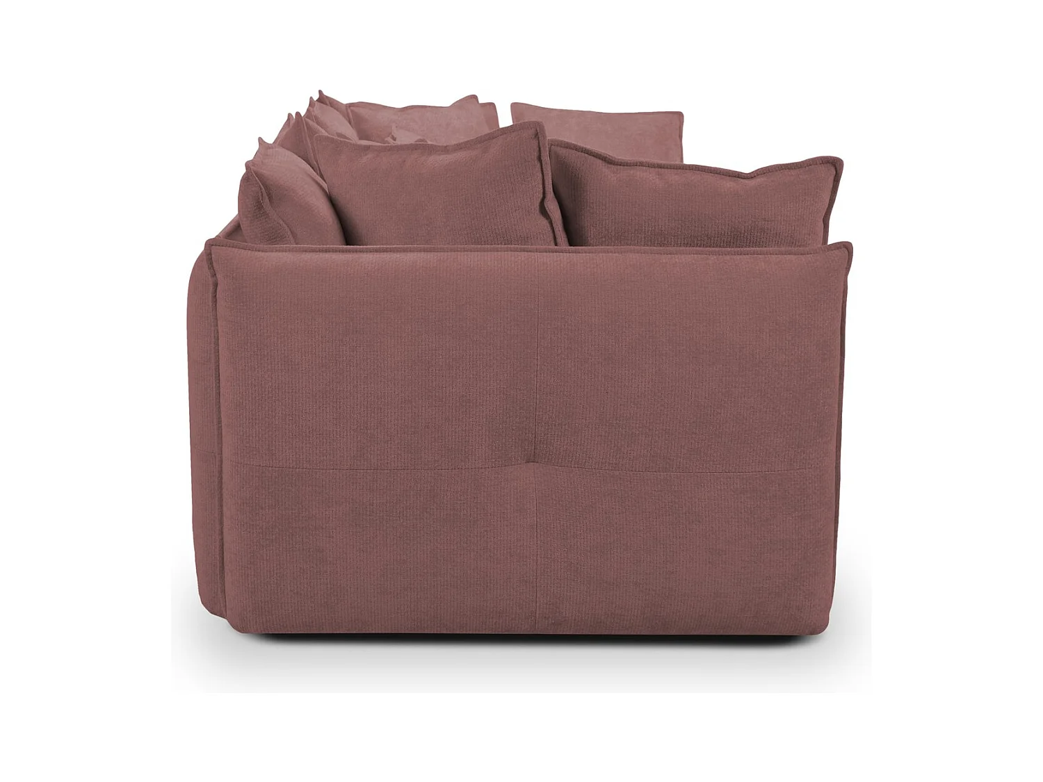 Canapé 3 places en tissu chenille - rose poudré - NANA