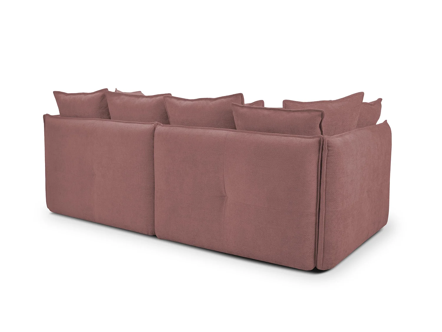 Canapé 3 places en tissu chenille - rose poudré - NANA