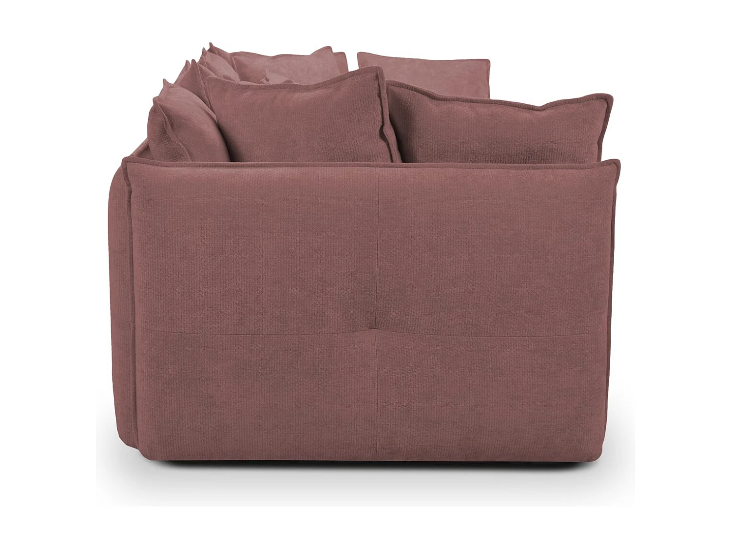 Canapé 3 places en tissu chenille - rose poudré - NANA