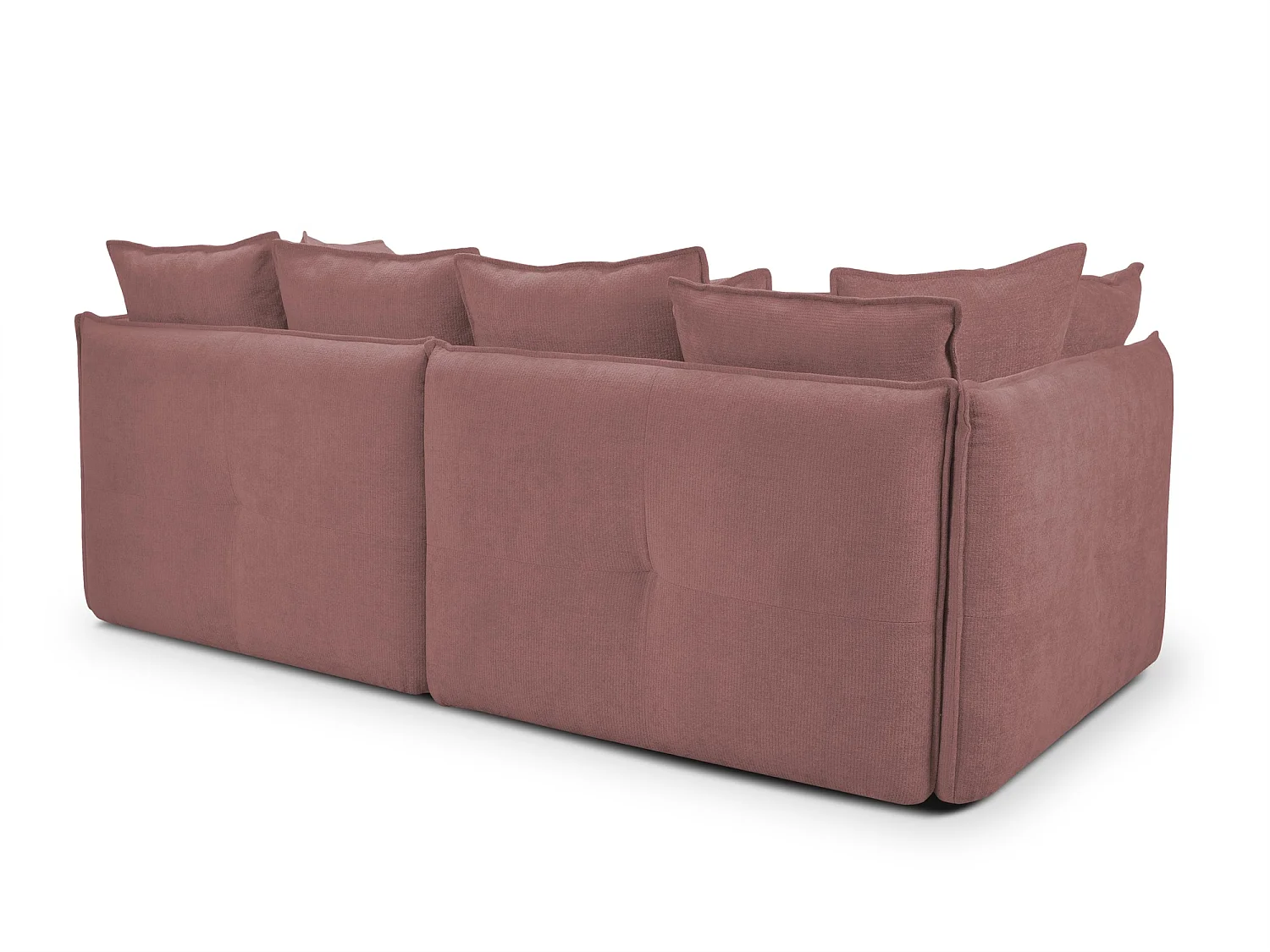 Canapé 3 places en tissu chenille - rose poudré - NANA