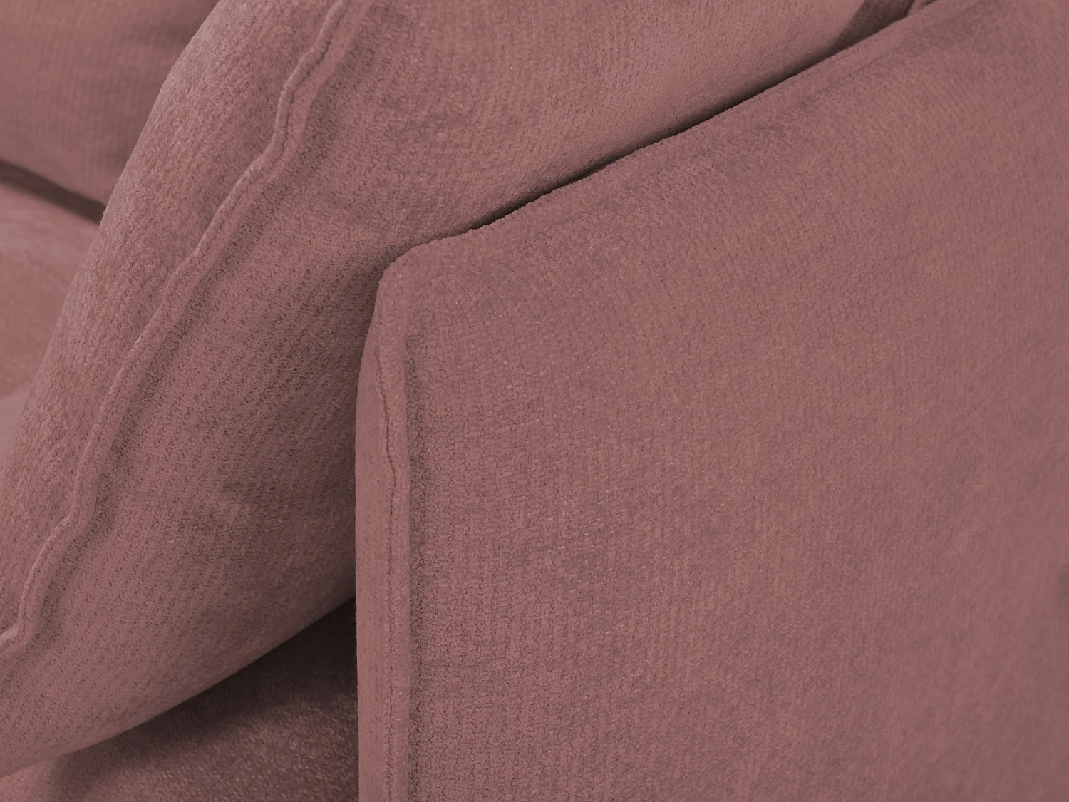 Canapé 3 places en tissu chenille - rose poudré - NANA