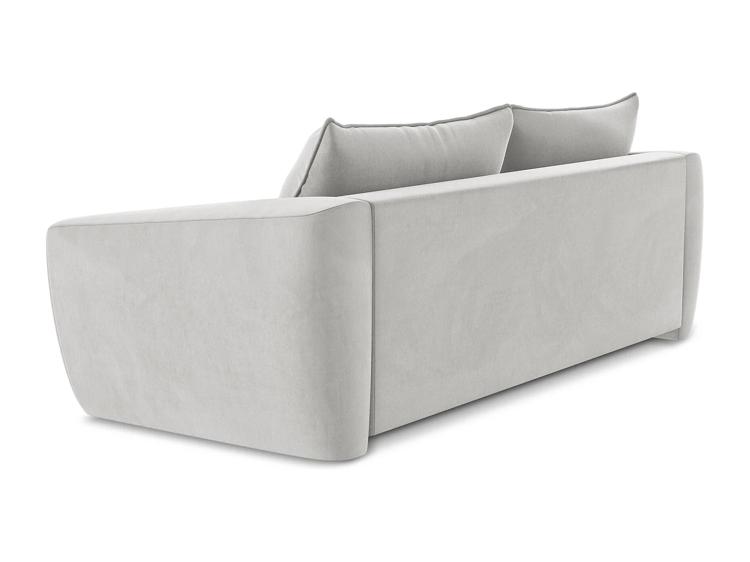 Canapé 3 places convertible en velours - argent - GUAVA