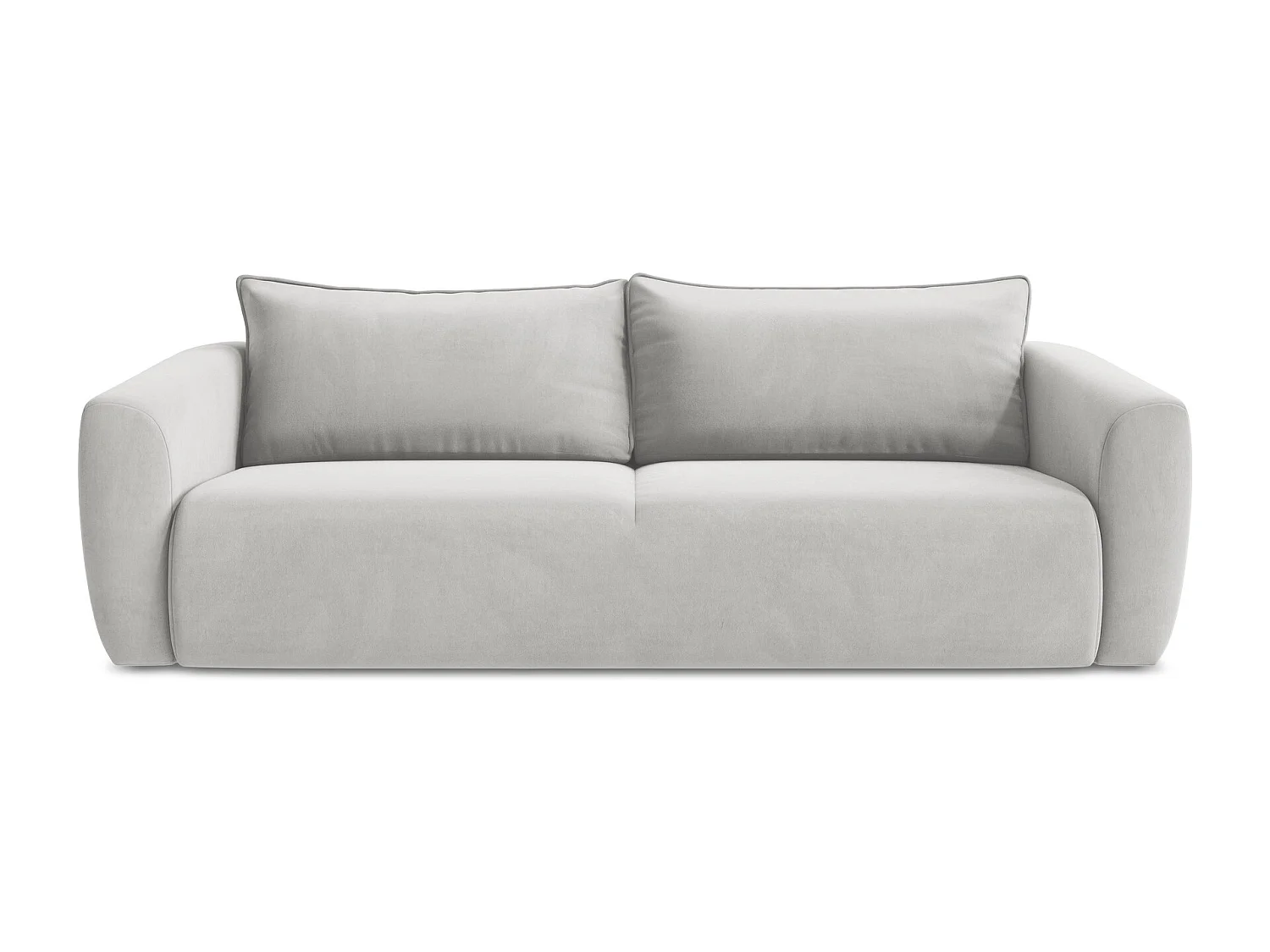 Canapé 3 places convertible en velours - argent - GUAVA