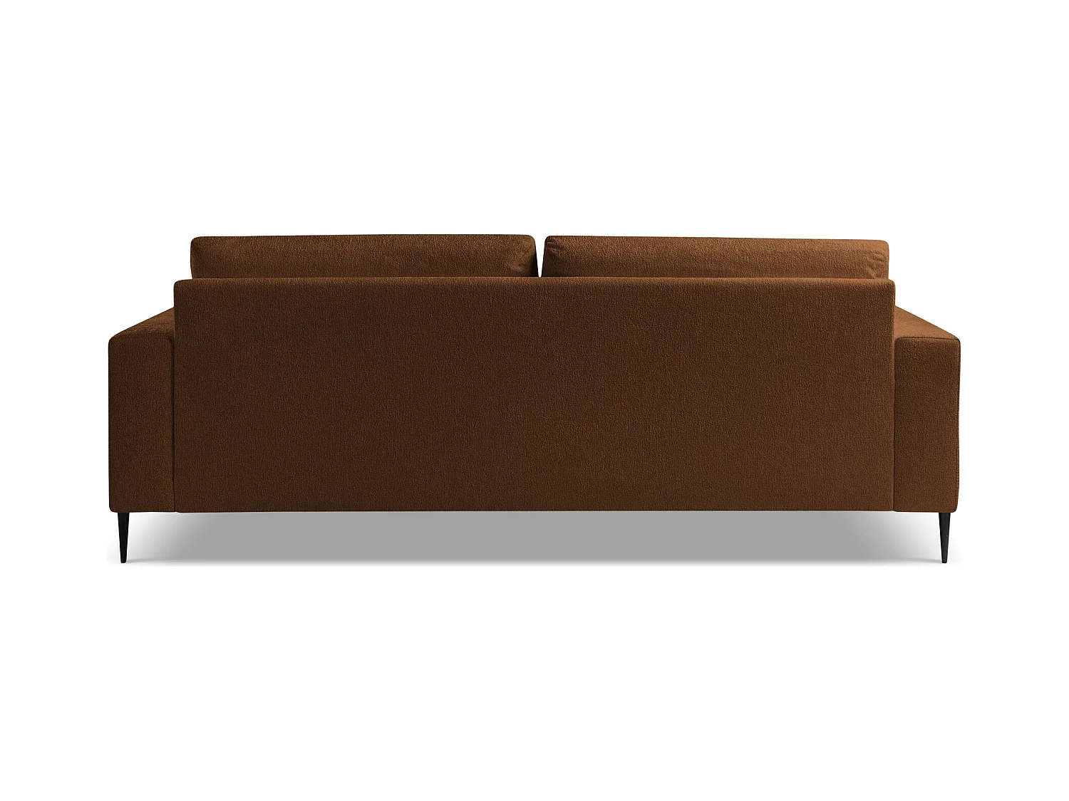 Canapé 3 places en tissu chenille - terre cuite - AKALA