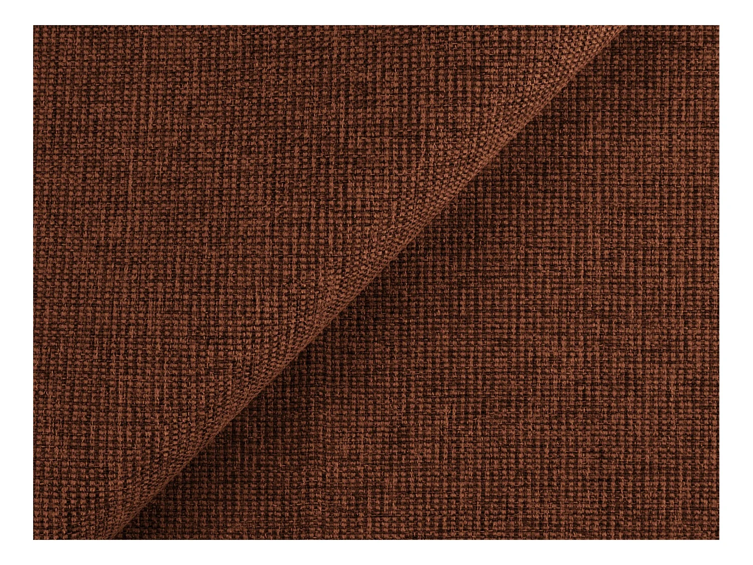 Canapé d’angle 2 places gauche convertible en tissu texturé - terre cuite - LILO