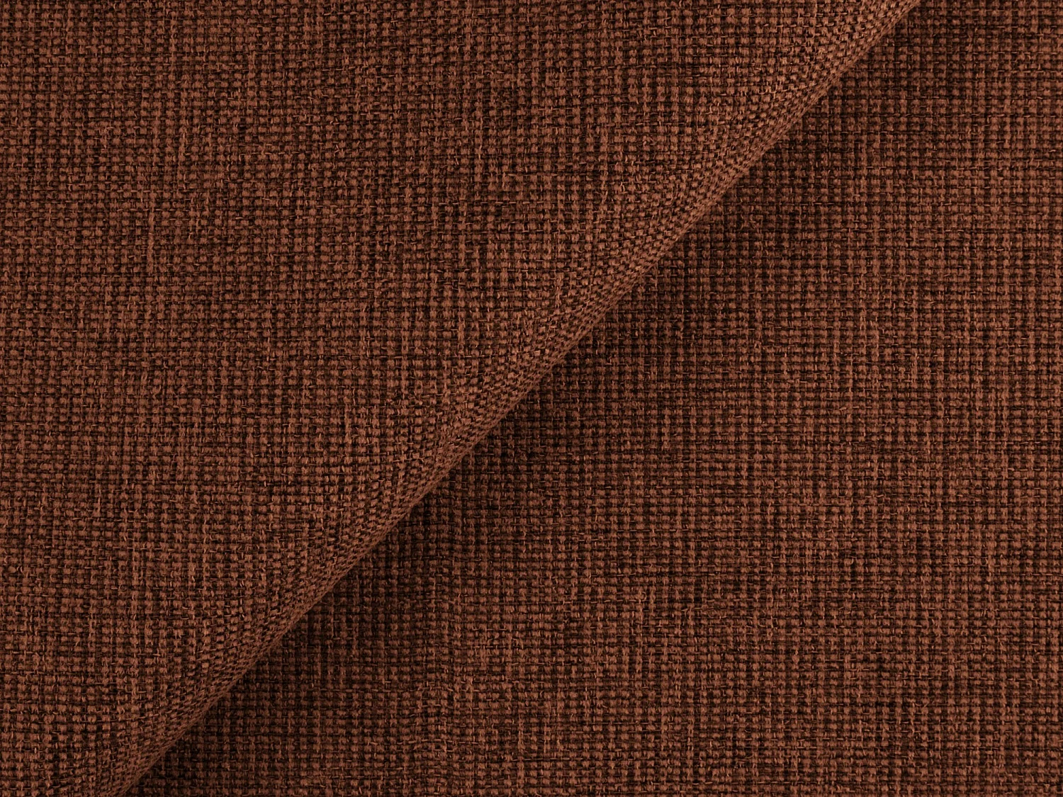 Canapé d’angle 2 places gauche convertible en tissu texturé - terre cuite - LILO