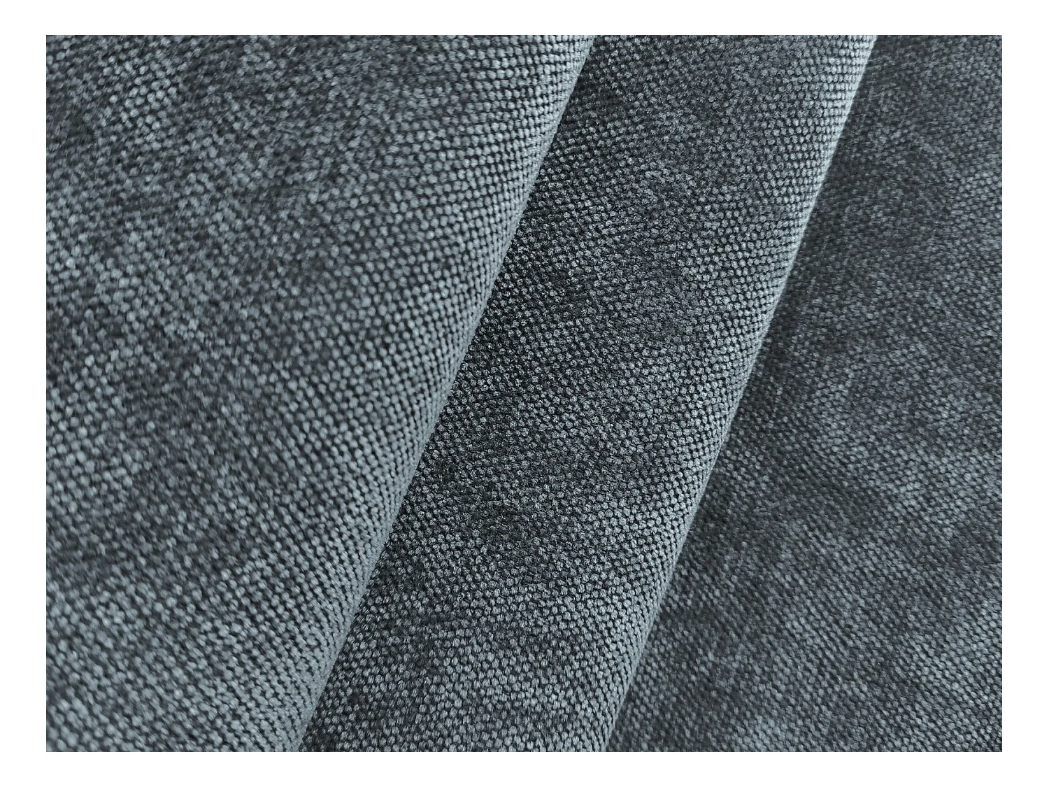 Canapé panoramique 4 places convertible en tissu chenille - jeans - LILO