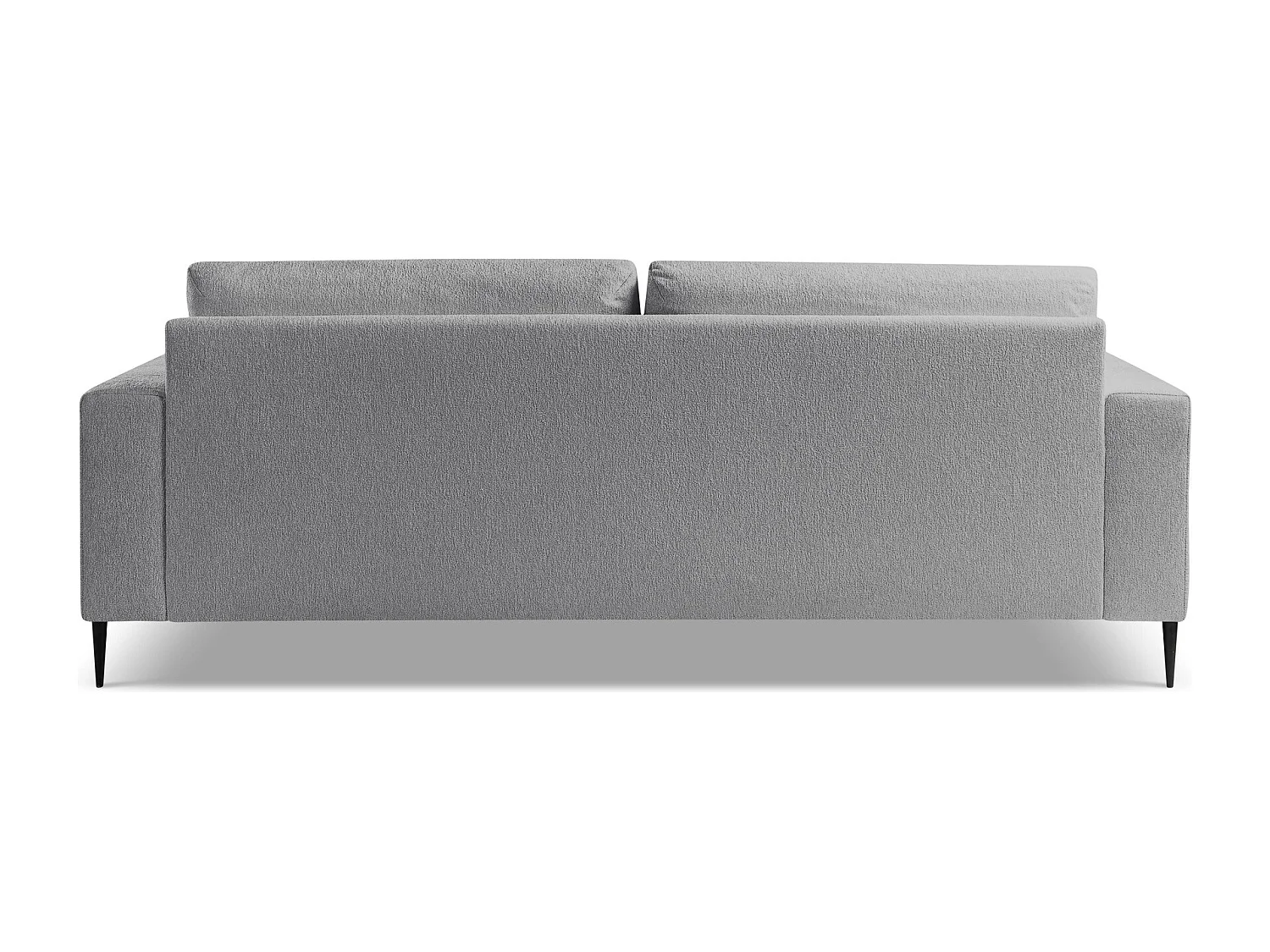 Canapé 3 places en tissu chenille - gris clair - AKALA