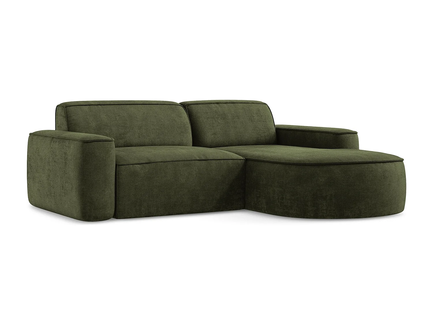 2,5-Sitzer Modulares Ecksofa - Ecke Rechts - Chenille - Olive - OMAO