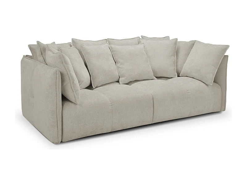 3-Sitzer Sofa - Chenille - Dunkelbeige - NANA
