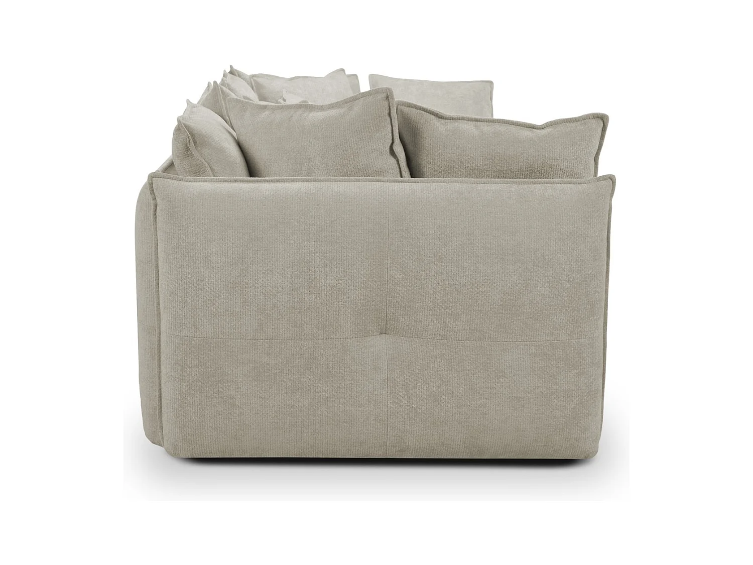 Canapé 3 places en tissu chenille - beige foncé - NANA