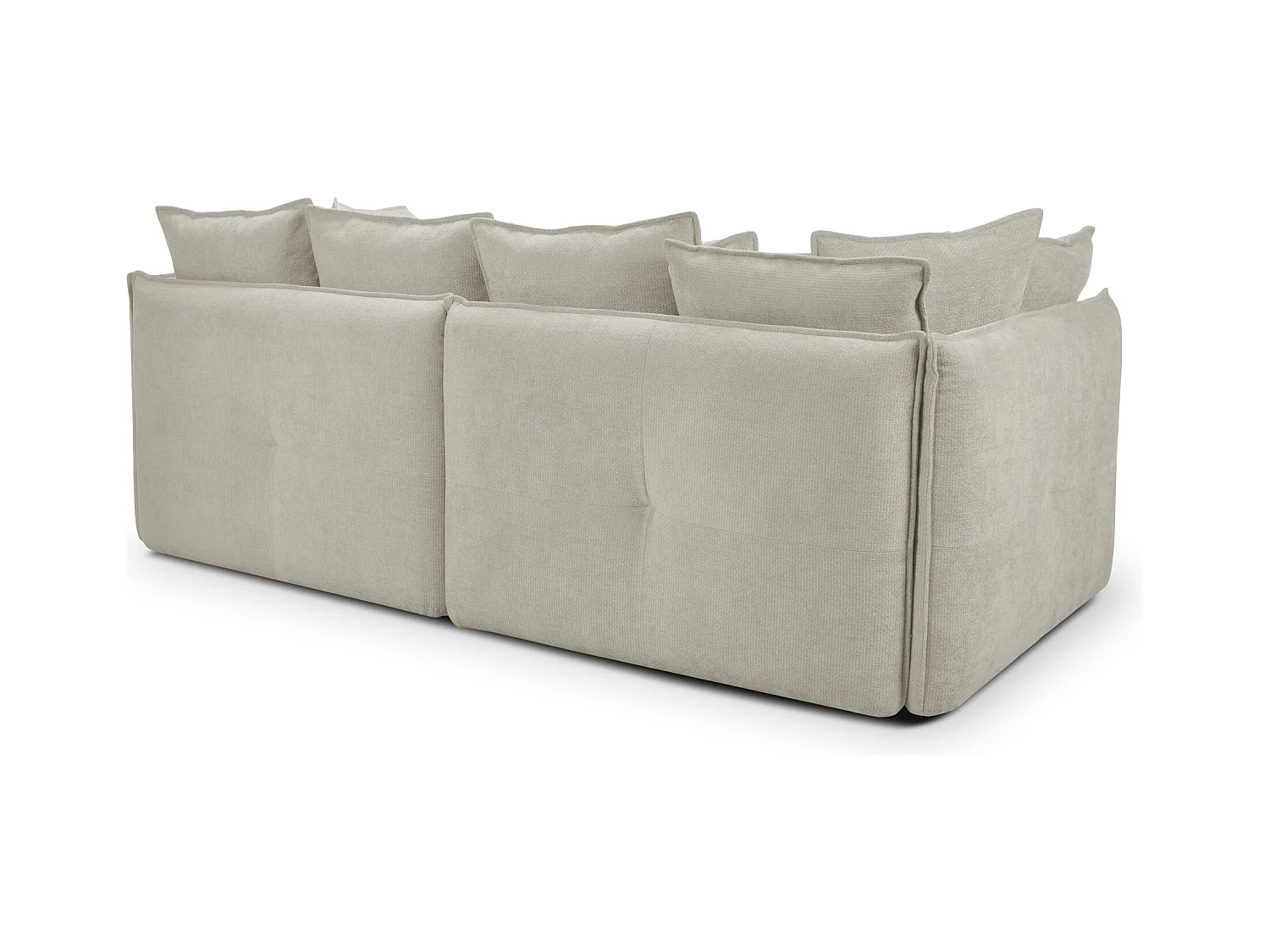 Canapé 3 places en tissu chenille - beige foncé - NANA