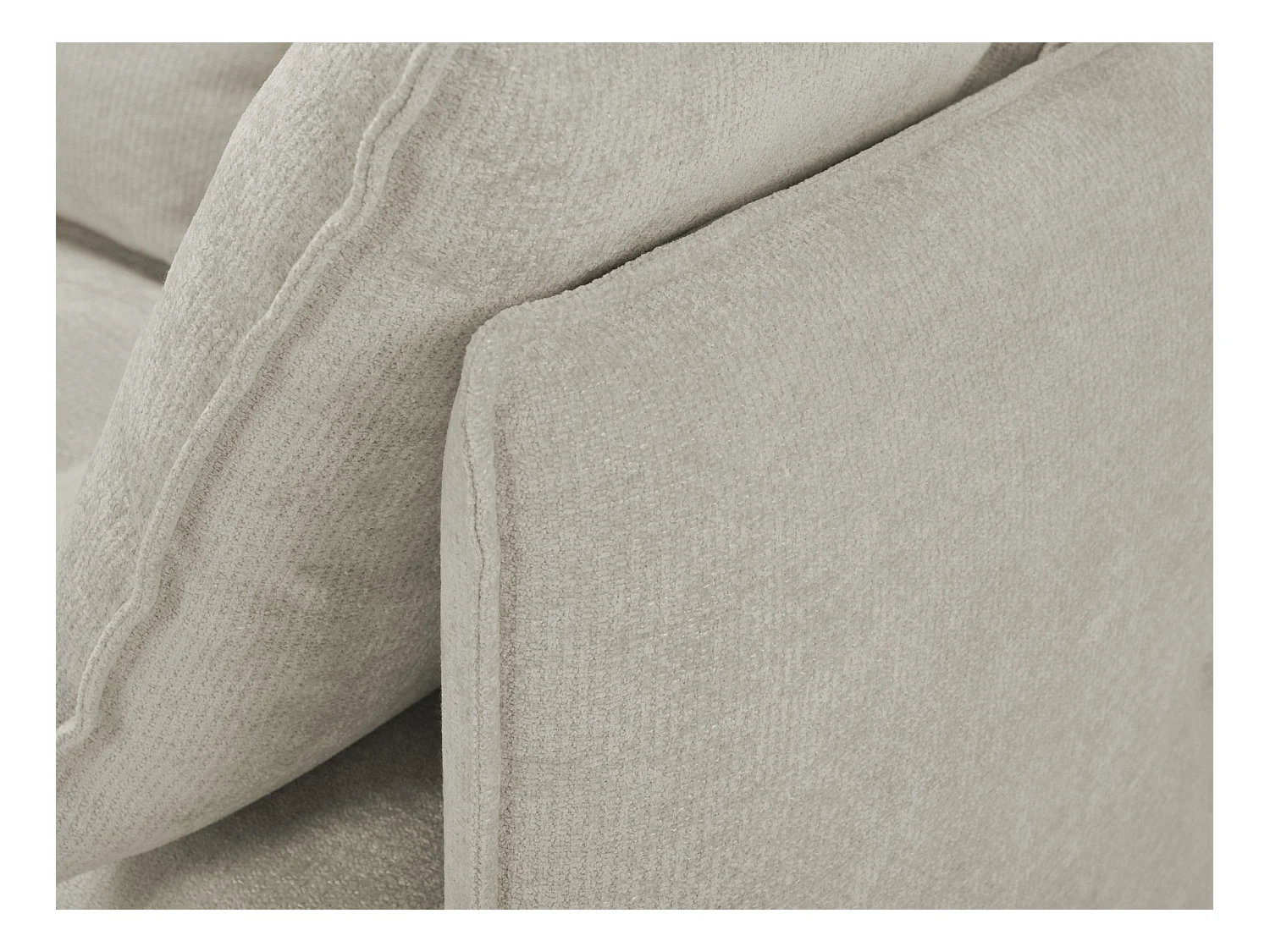 Canapé 3 places en tissu chenille - beige foncé - NANA