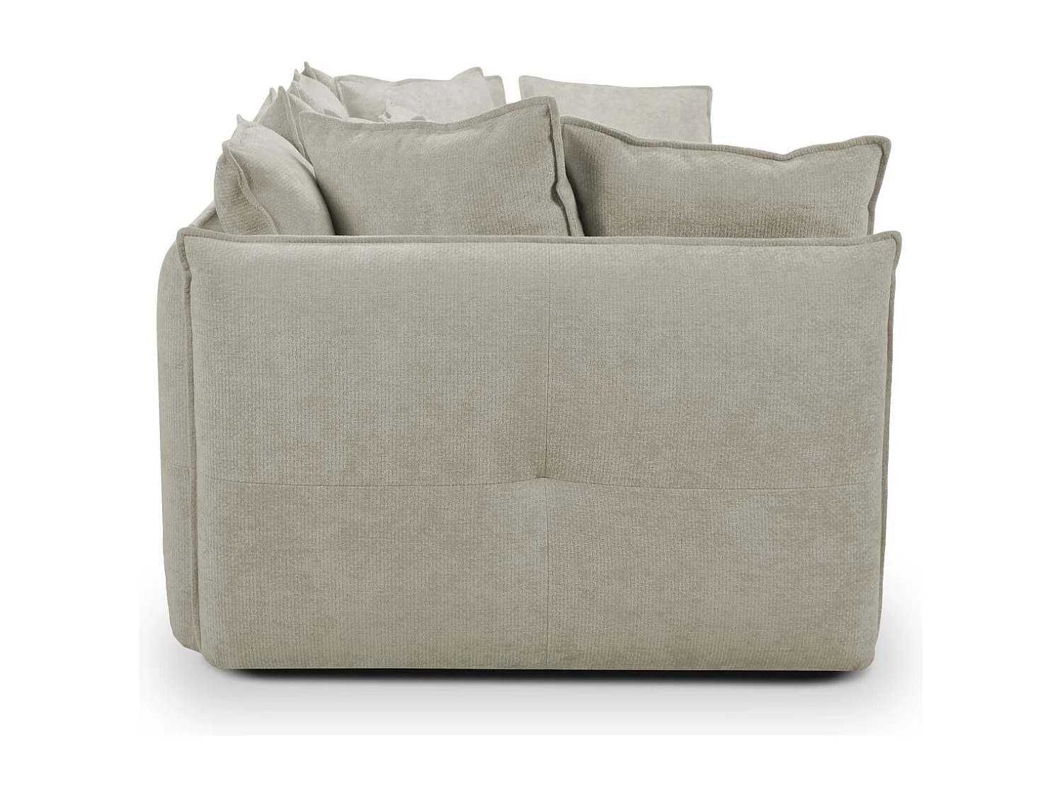 Canapé 3 places en tissu chenille - beige foncé - NANA