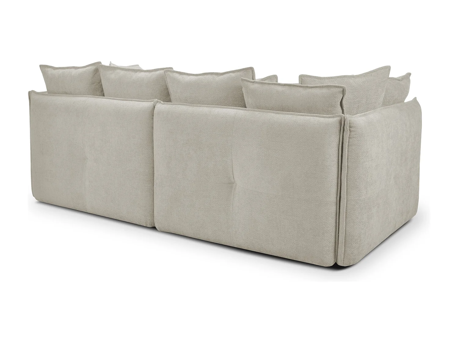 Canapé 3 places en tissu chenille - beige foncé - NANA