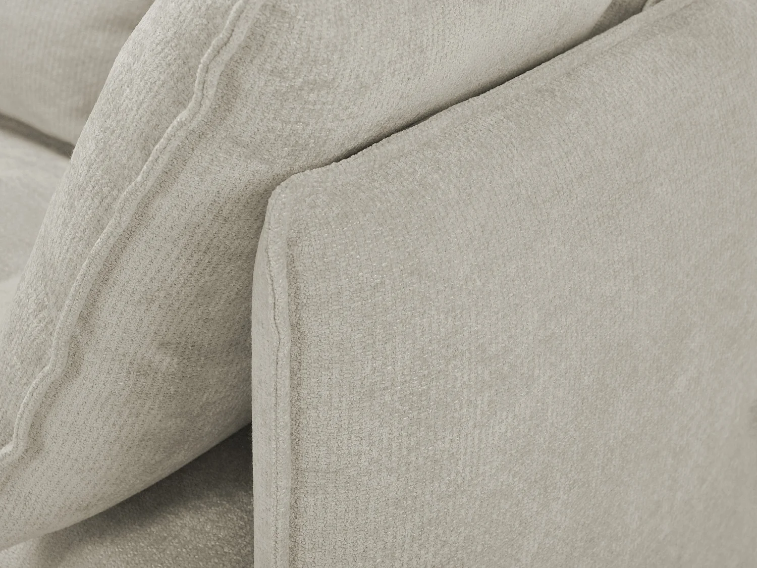 Canapé 3 places en tissu chenille - beige foncé - NANA