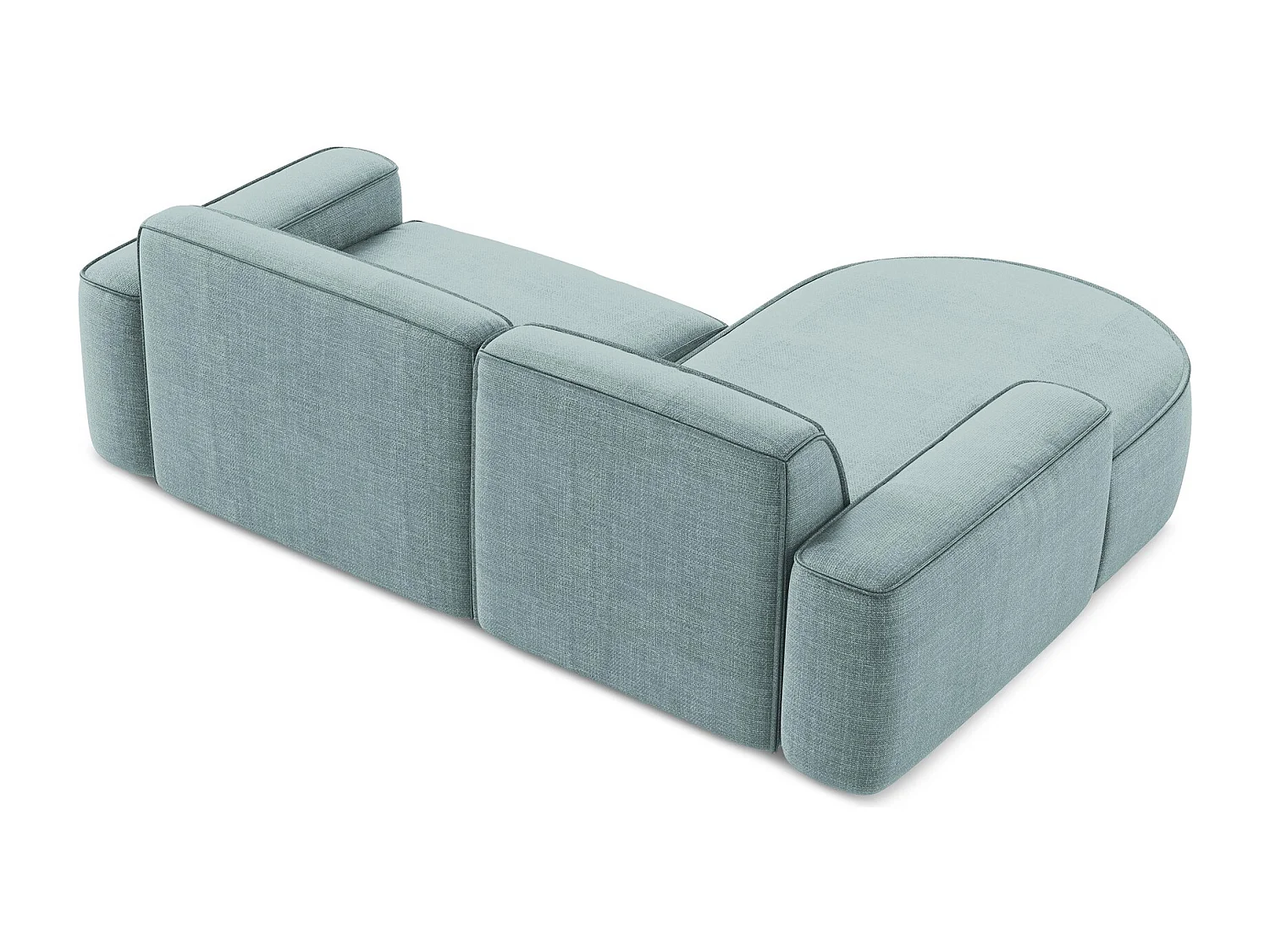 Modulaire hoekbank links van jeans textuurstof - OMAO