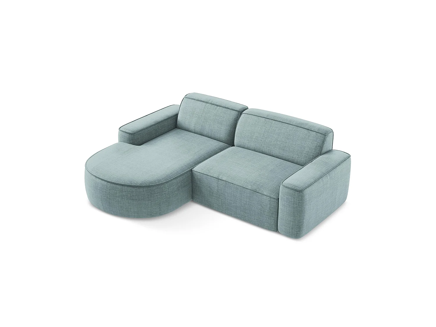 Modulaire hoekbank links van jeans textuurstof - MELISSA