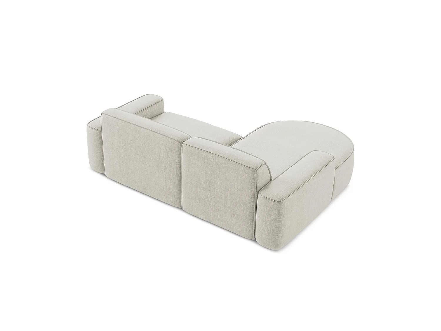 Modulaire hoekbank links van lichtbeige textuurstof - MELISSA