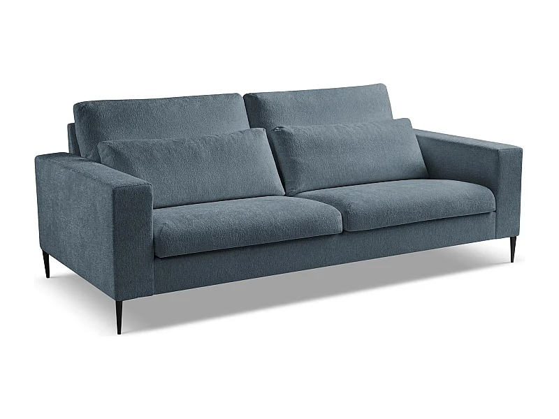 3-Sitzer Sofa - Chenille - Blau - AKALA
