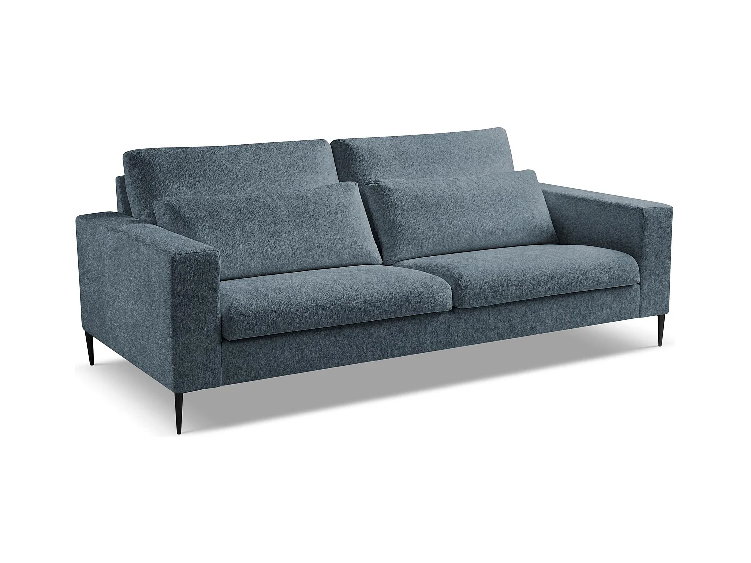 3-Sitzer Sofa - Chenille - Blau - AKALA