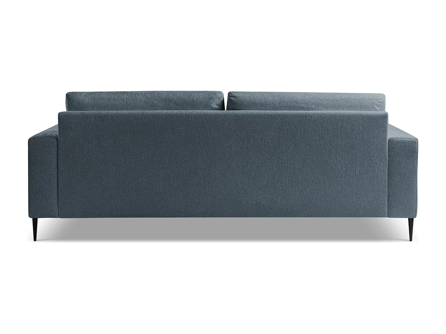 Canapé 3 places en tissu chenille - bleu - AKALA