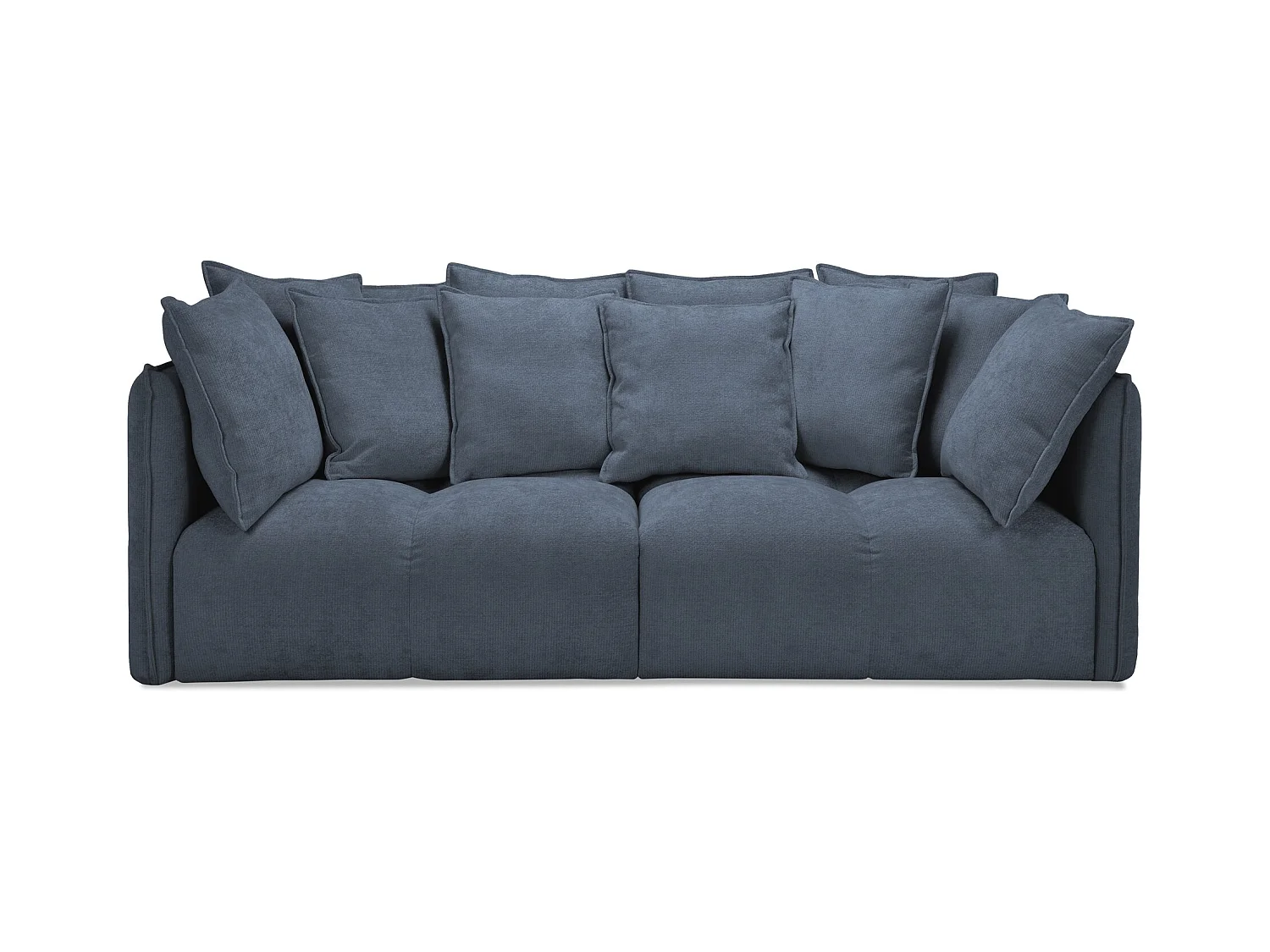 Canapé 3 places en tissu chenille - jeans - NANA