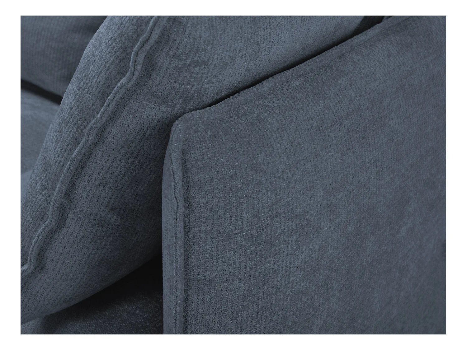 Canapé 3 places en tissu chenille - jeans - NANA