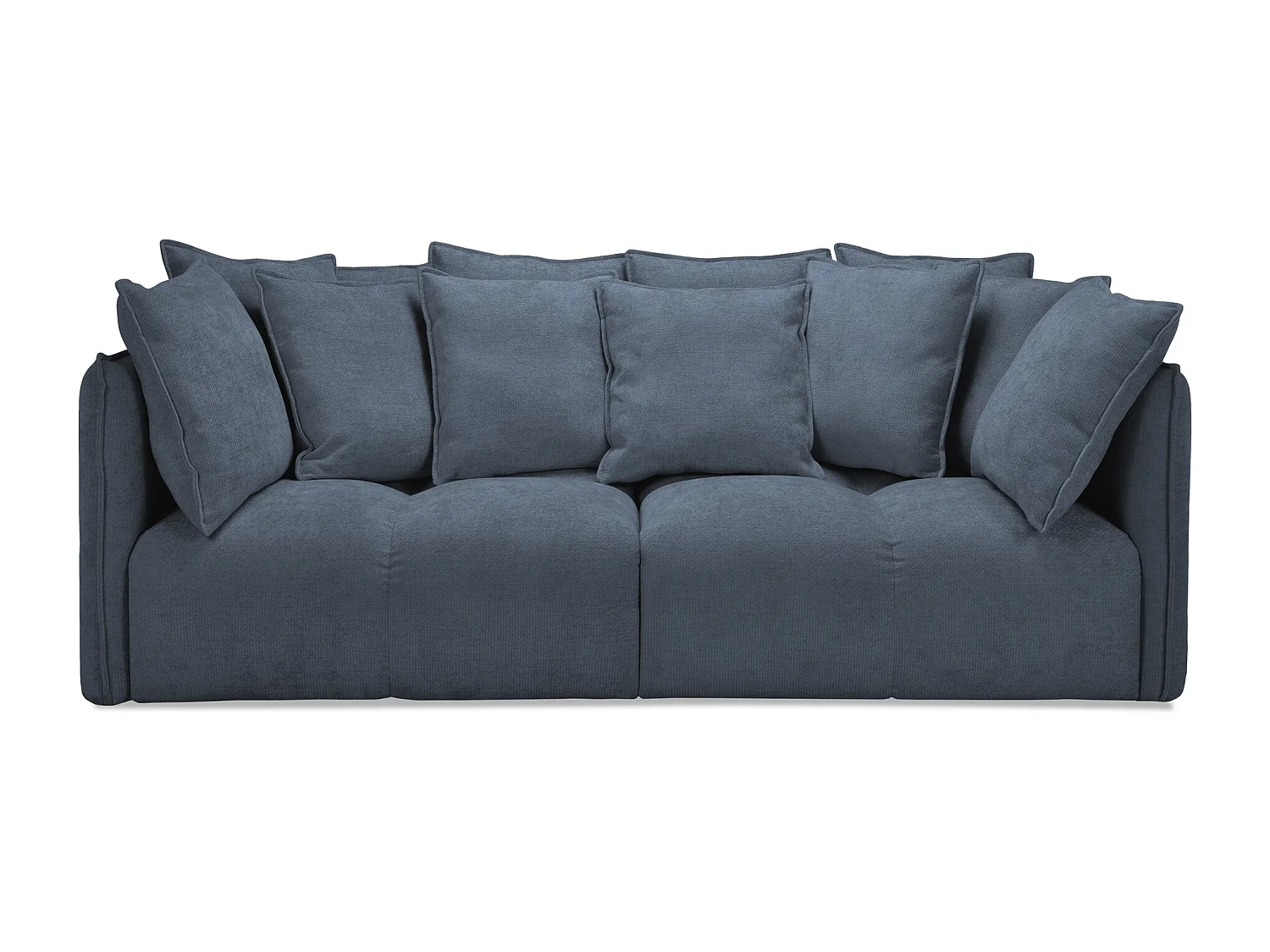 Canapé 3 places en tissu chenille - jeans - NANA