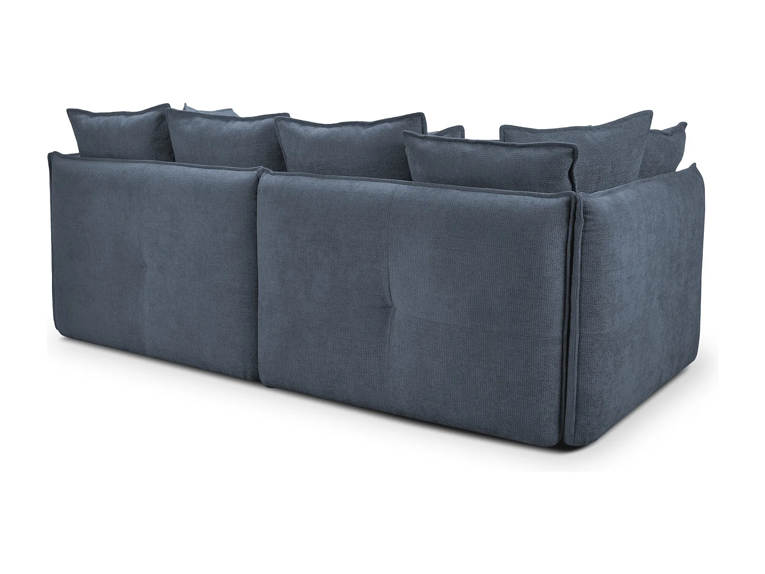 Canapé 3 places en tissu chenille - jeans - NANA