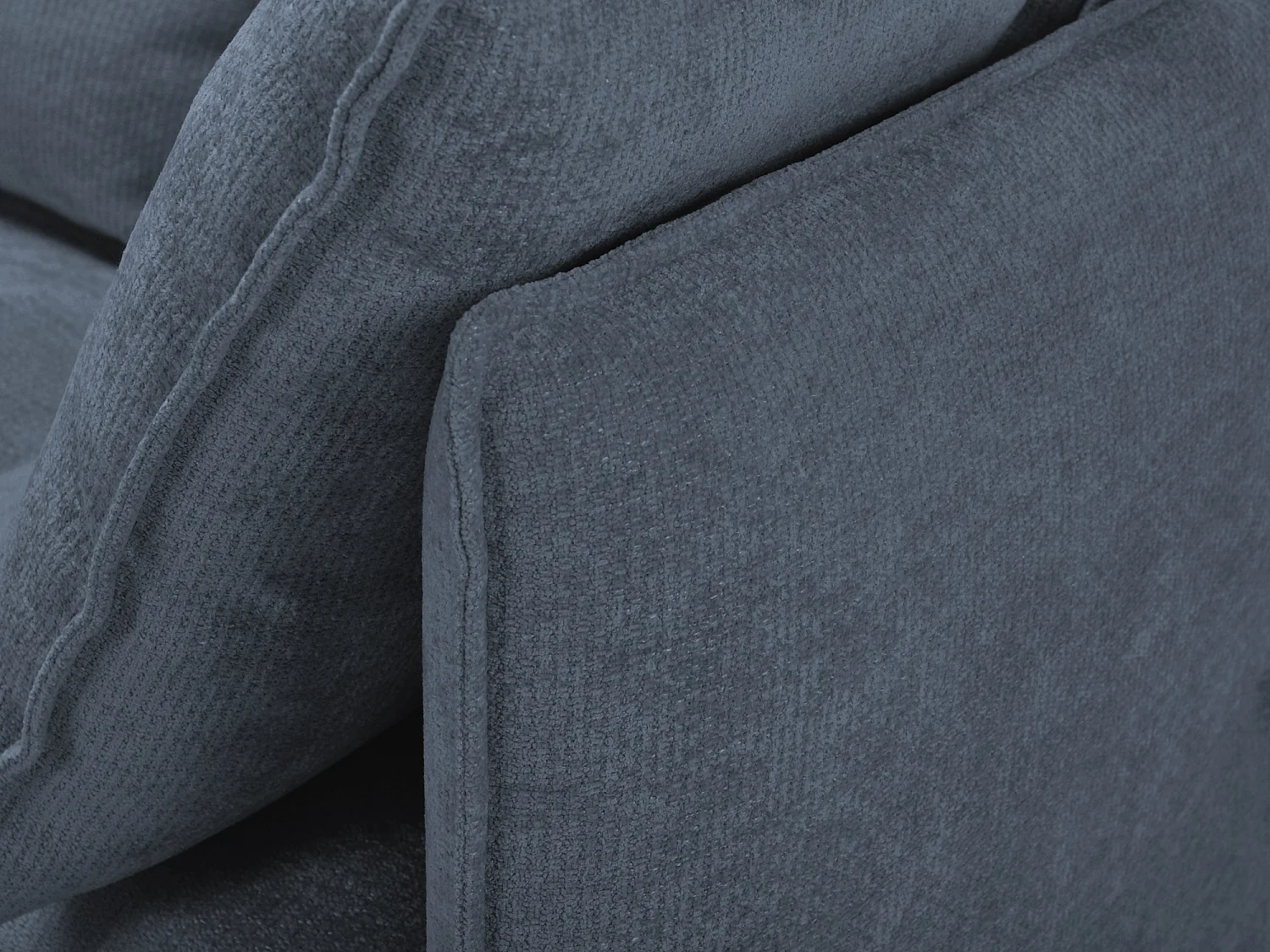 Canapé 3 places en tissu chenille - jeans - NANA