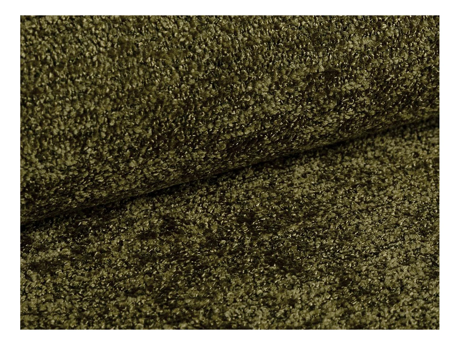 Canapé 3 places en tissu chenille - olive - AKALA