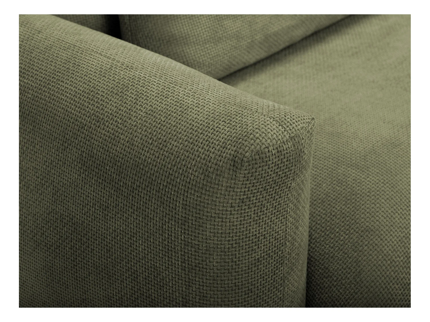 Canapé 3 places en tissu chenille - vert - MIKI